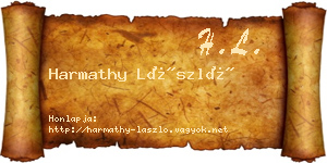 Harmathy László névjegykártya